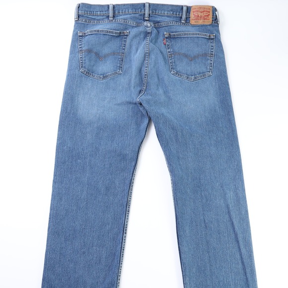 Levi's 505 Men's Regular Fit Straight Leg Jeans 42x32 Medium Wash Mexico - Picture 7 of 11